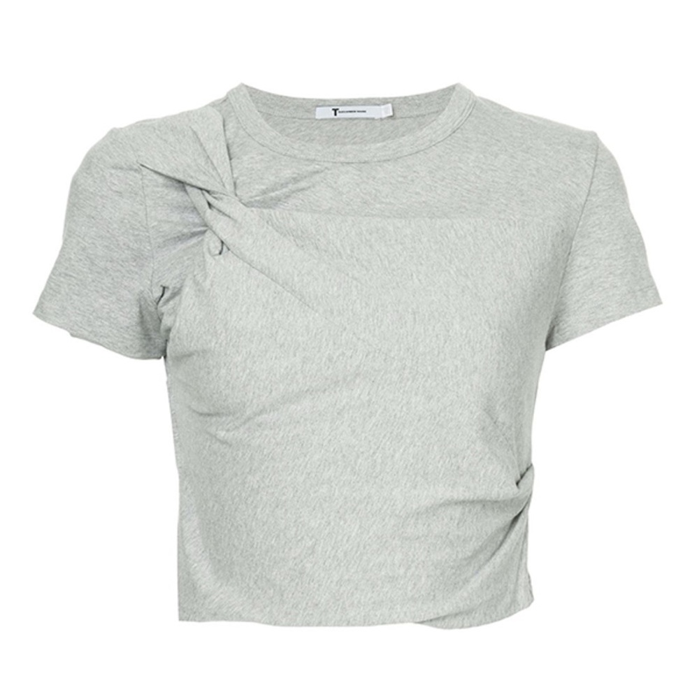 Alexander Wang Compact Jersey Twist
Shortsleeve Top in Gray - Picture 2 of 2
